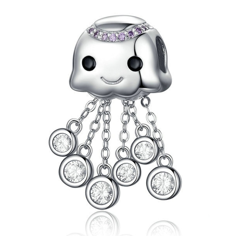 925 Sterling Silver Octopus Jellyfish Fish Charm